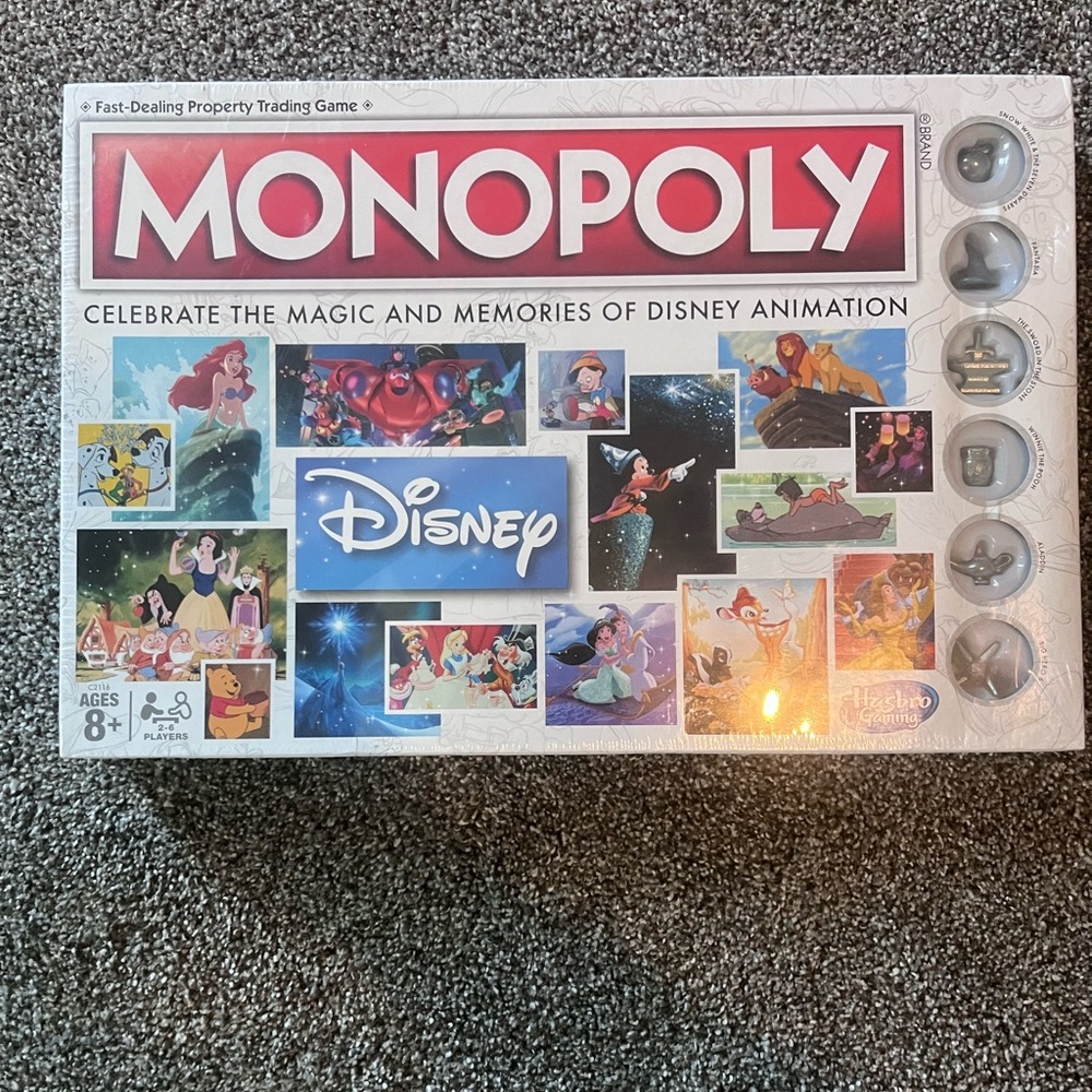 2016 release Disney Annimation Monopoly